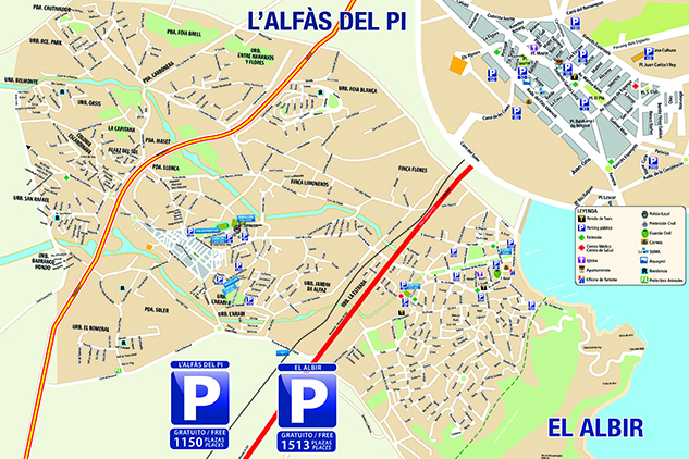Mapa plazas de parking